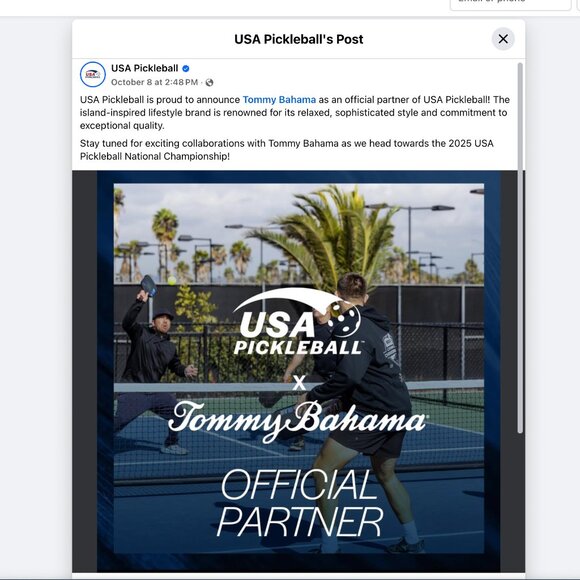 Tommy Bahama Racquet & Paddle Blue Full Zip Athletic Jacket size L - Picture 4 of 11